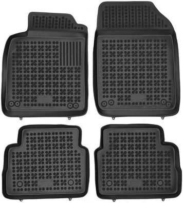 4-teilige schwarze Gummifußmatte für OPEL Vectra C Limousine Bj. 02-08