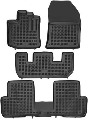 4-teilige schwarze Gummifußmatte für DACIA Lodgy Bj. ab 2012