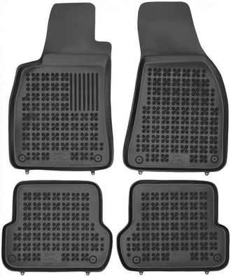 4-teilige schwarze Gummifußmatte für SEAT Exeo Bj. 2008-2013