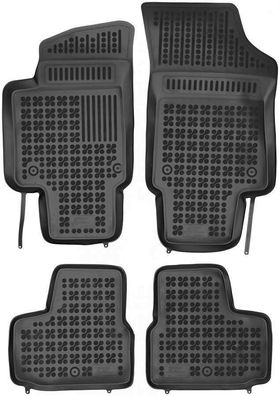 4-tl. schwarze Gummifußmatte passend für SEAT MII SKODA Citigo ab 12 VW UP ab 11