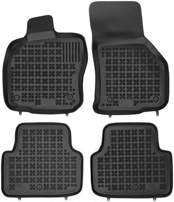 4-tlg. schwarze Gummifußmatte passend für SKODA Octavia III Bj. ab 2013