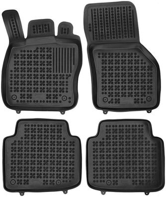 4-teilige schwarze Gummifußmatte passend für SKODA Superb III Bj. ab 2015