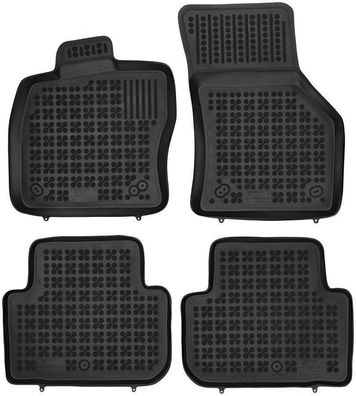 4-teilige schwarze Gummifußmatte für VW Golf VII Sportsvan Bj. ab 2014