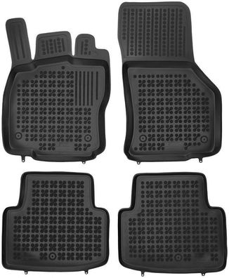 4-teilige schwarze Gummifußmatte für VW Passat B8 Bj. ab 2014