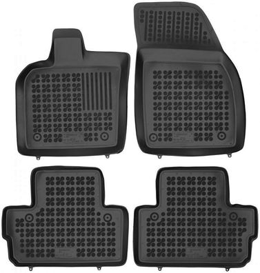 4-teilige schwarze Gummifußmatte für VOLVO C30 Bj. 2007-2012