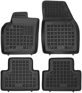 4-teilige schwarze Gummifußmatte für VOLVO S40 II Bj. 2004-2012
