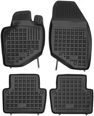 4-teilige schwarze Gummifußmatte für VOLVO S80 Bj. 1998-2006
