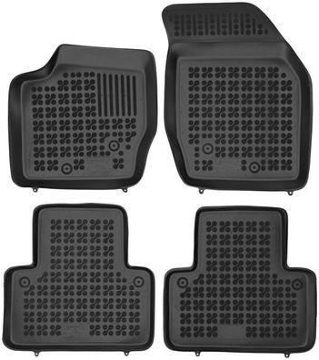 4-teilige schwarze Gummifußmatte für VOLVO XC90 Bj. 2002-2014