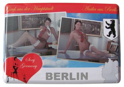 Berlin - Grüße aus der Hauptstadt - Anika aus Berlin - Blechpostkarte mit Umschlag