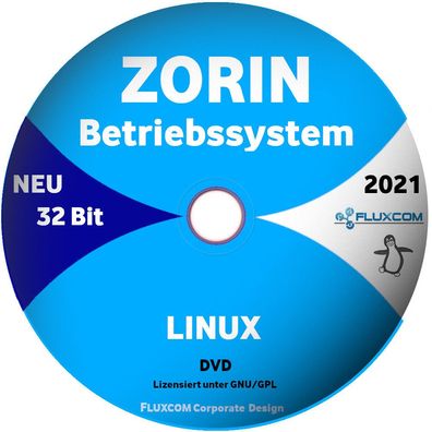 ZORIN Linux 32 Bit DVD, komplettes Betriebssystem