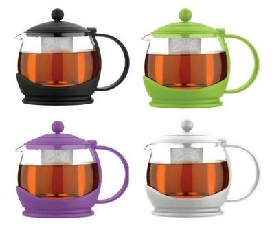 Teekanne Colours mit Glaseinsatz und Edelstahlfilter 1,2L Farben zur Auswahl