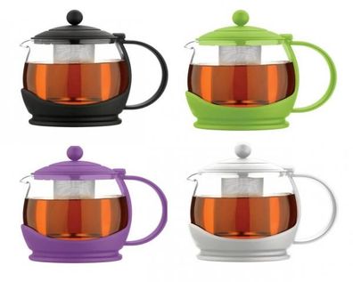 Teekanne Colours mit Glaseinsatz und Edelstahlfilter 0,7L Farben zur Auswahl