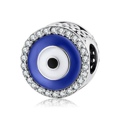 Charms Anhänger kompatibel Pandora 925 Sterling Silber Charm Armband Blaues Auge Neu.