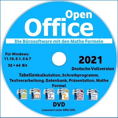 Büro Office Software Suite Paket Text Schrib Programm CD DVD für WIN 10 8 7 VI XP !