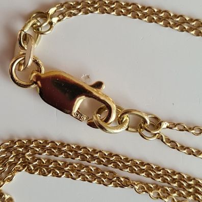 Limari Schmuck mehrreihige Kette Goldkette Ankerkette 46 cm 2-reihig Gold 585