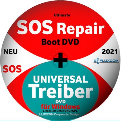 SOS Repair & Treiber auf Boot DVD für Win 10 & 7 & 8 XP & Linux