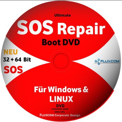 SOS Ultimate Boot & Repair CD/ DVD| für Windows 11| 10 |8 | 7| XP - PC Reparatur