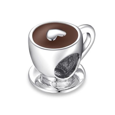 Charms Anhänger kompatibel Pandora 925 Sterling Silber Charm Armband Kaffee Tasse Neu