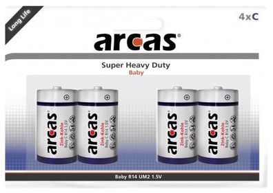 Baby-Batterie Super Heavy Duty 1,5V Typ C/ R14 4er-Pack