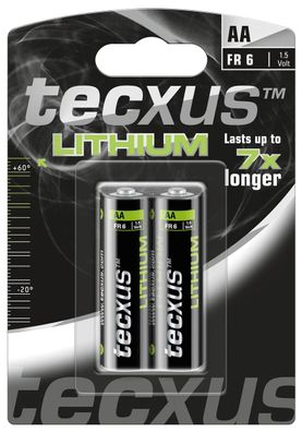 tecxus - Lithium Batterie Power - Mignon AA / FR 6 - 1,5 Volt 2900mAh Lithium ...