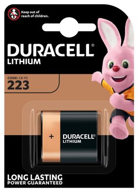 Duracell - CR-P2 / DL223 / 223 / EL223AP - 6 Volt 1400mAh Lithium
