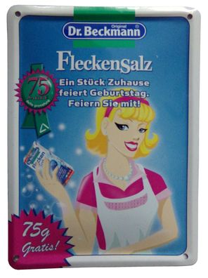 Dr. Beckmann - Fleckensalz - Blechschild 11 x 8 cm