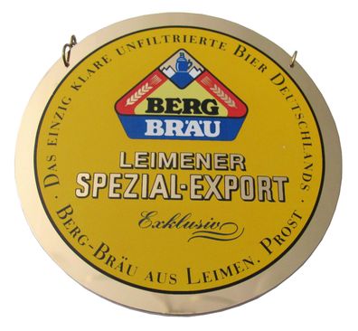 Berg Bräu - Leimener Spezial Export - Zapfhahnschild - 11 cm - Kunststoff