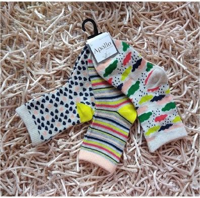 Apollo 3er Pack Baby Socken Unisex Designer Farben Baumwolle Gr.74-86 ab 6-12 Monat