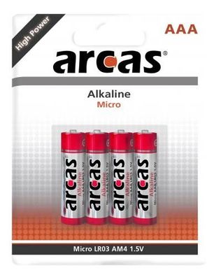 Micro-Batterie Alkaline 1,5V Typ AAA/ LR03 4er-Pack