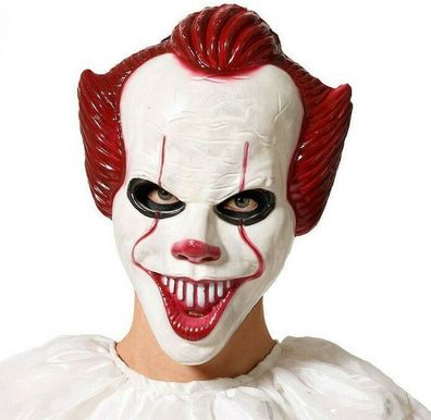 Maske lachender Horror Clown Clownsmaske Halbmaske Halloween