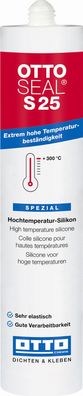Ottoseal® S25 310 ml Hochtemperatur-Silikon bis + 300 °C Gute Verarbeitbarkeit