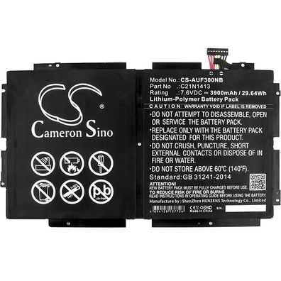 Ersatzakku - CS-AUF300NB - Asus C21N1413 / T300FA-DH12 - 7,6 Volt 3900mAh Li-Polymer