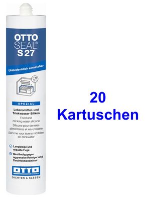 Ottoseal® S27 20 x 310 ml Das Lebensmittel- und Trinkwasser-Silikon robuste Fuge
