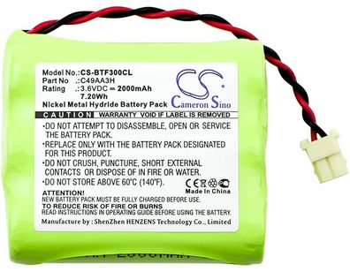 Ersatzakku - CS-BTF300CL - BT C49AA3H / Freelance 1 / Freestyle 300 - 3,6 Volt ...