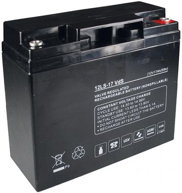 Q-Batteries - 12LS-17 - 12 Volt 17000mAh Pb