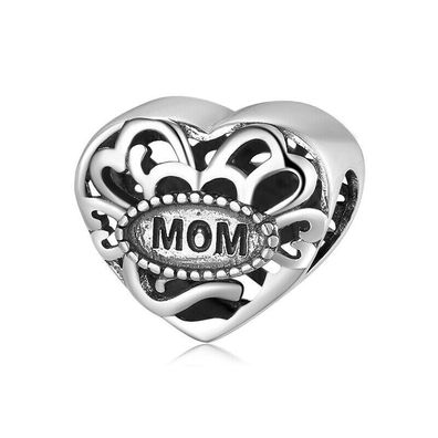 Charms Anhänger kompatibel Pandora 925 Sterling Silber Mom Geschenk für Mama Oma Neu.