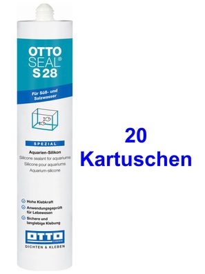 Ottoseal® S28 20 x 310 ml Das Aquarien- und Glasstein-Silikon Für innen und außen