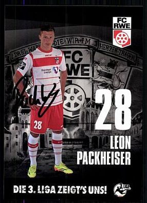 Leon Packheiser Autogrammkarte Jahn Regensburg 2014-15 Original Sign+ A 88472