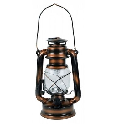 Sturmlaterne, LED Gartenlaterne, Camping Lampe dimmbar Bronze 24 cm
