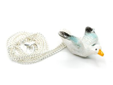 Möwen Kette Halskette 45cm Vogel Möwe Korsika Vögel Sommer Urlaub Tier Strand