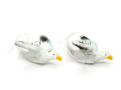 Möwen Ohrringe Miniblings Hänger Möwe Korsika Vogel Vögel Urlaub Sommer Tier 3D