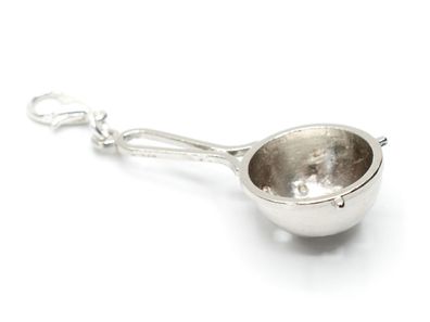 Sieb Nudelsieb Charm Miniblings Zipper Pull Anhänger Koch Kochen Küche Pasta