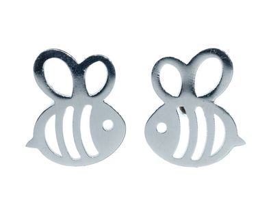 Bienen Ohrstecker Miniblings Stecker Ohrringe Biene Honig Umwelt Insekt silber