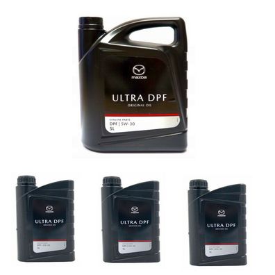 5L + 1L + 1L + 1L (8 Liter) Motoröl für MAZDA Original Ultra DPF 5W-30 Dexelia