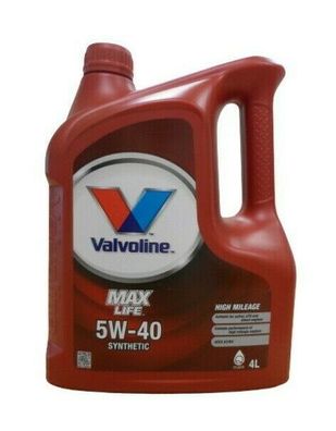4L [4 Liter] Valvoline MAX LIFE Maxlife Motoröl Öl SAE 5W-40 5W40 Oil