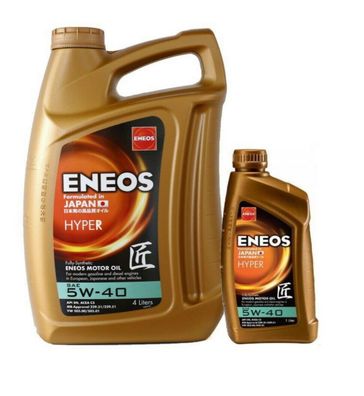 1L + 4L (5 Liter) ENEOS Premium HYPER 5W-40 5W40 Motoröl Vollsynthetisch Öl