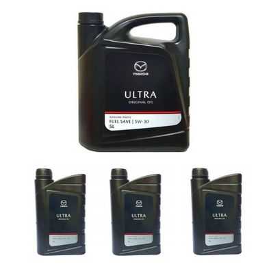 5L + 1L + 1L + 1L (8 Liter) Motoröl für MAZDA Original OIL Ultra 5W-30 Dexelia