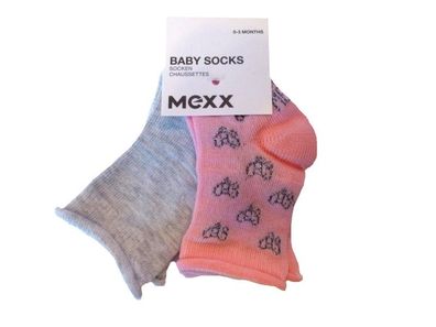 MEXX Mädchen Baby 2er-Pack Socken coco sand melange