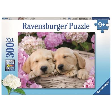 Ravensburger 300 Teile XXL Puzzle Süße Hunde im Körbchen