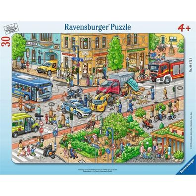 Ravensburger Rahmenpuzzle 30 Teile Unterwegs in der Stadt
